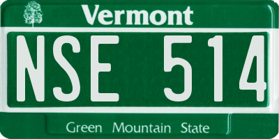 VT license plate NSE514