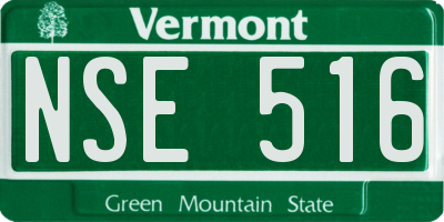 VT license plate NSE516