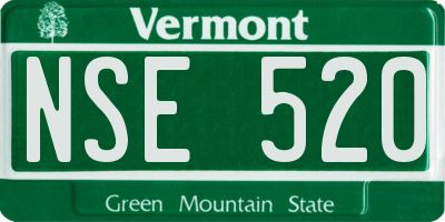 VT license plate NSE520