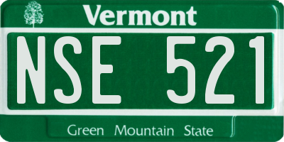 VT license plate NSE521
