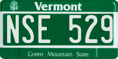 VT license plate NSE529
