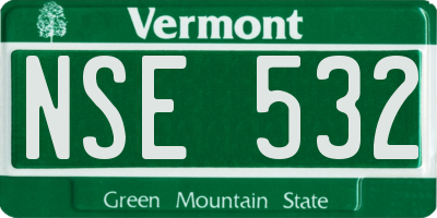 VT license plate NSE532
