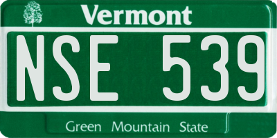 VT license plate NSE539
