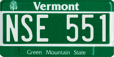 VT license plate NSE551
