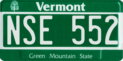 VT license plate NSE552
