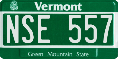 VT license plate NSE557