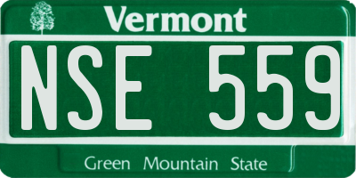 VT license plate NSE559