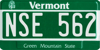 VT license plate NSE562