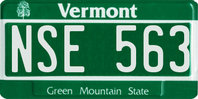VT license plate NSE563