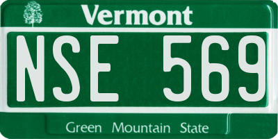 VT license plate NSE569