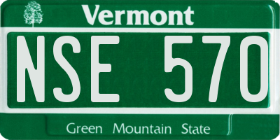 VT license plate NSE570