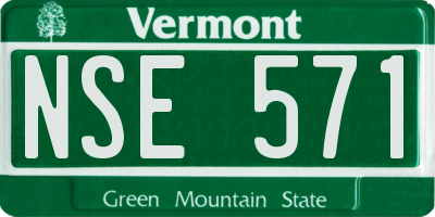 VT license plate NSE571