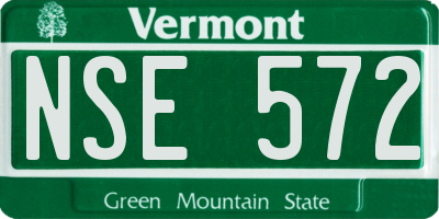VT license plate NSE572