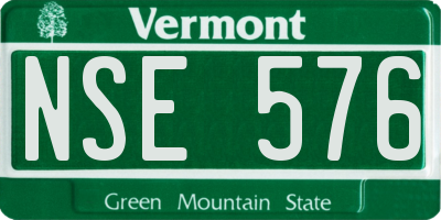 VT license plate NSE576