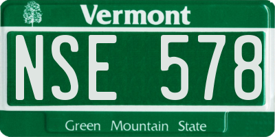 VT license plate NSE578