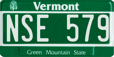 VT license plate NSE579