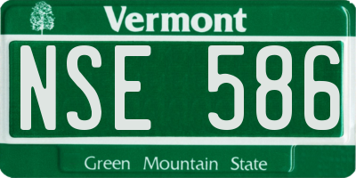 VT license plate NSE586