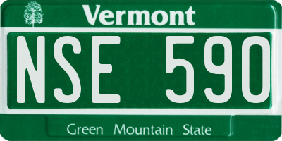 VT license plate NSE590