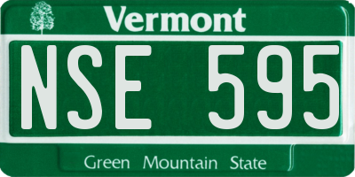 VT license plate NSE595