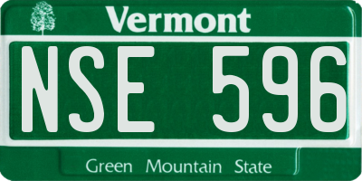 VT license plate NSE596