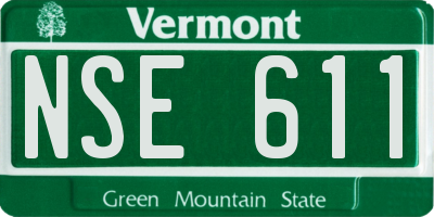 VT license plate NSE611