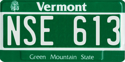 VT license plate NSE613