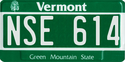 VT license plate NSE614