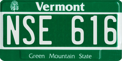 VT license plate NSE616