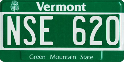 VT license plate NSE620