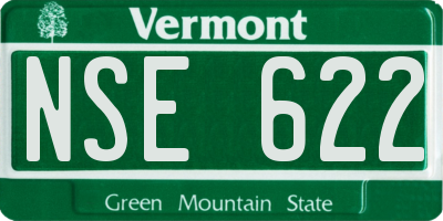 VT license plate NSE622