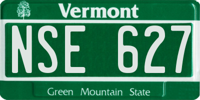 VT license plate NSE627