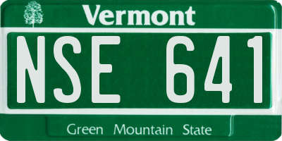 VT license plate NSE641