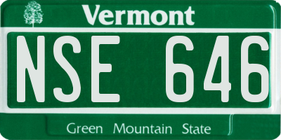 VT license plate NSE646