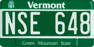 VT license plate NSE648
