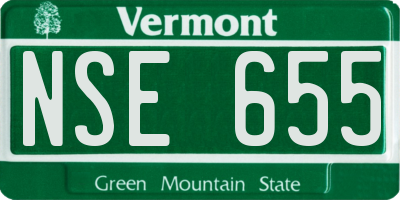 VT license plate NSE655