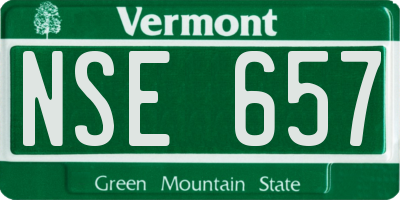 VT license plate NSE657