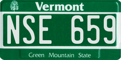 VT license plate NSE659
