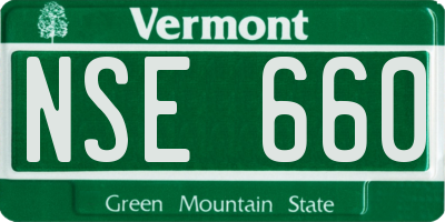 VT license plate NSE660