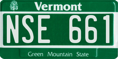 VT license plate NSE661