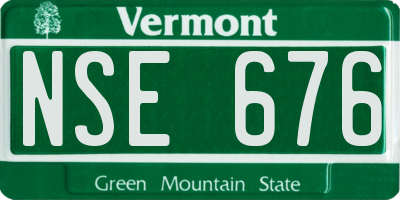 VT license plate NSE676