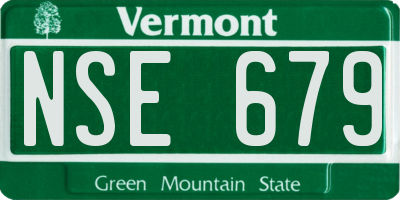 VT license plate NSE679