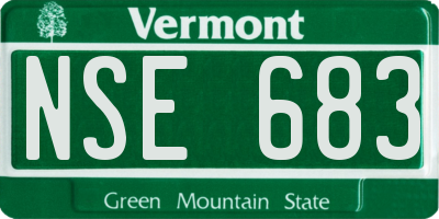 VT license plate NSE683