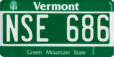 VT license plate NSE686