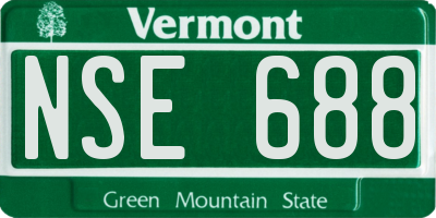 VT license plate NSE688