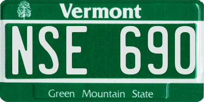 VT license plate NSE690