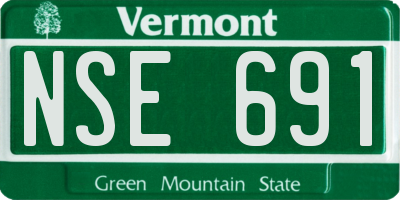 VT license plate NSE691