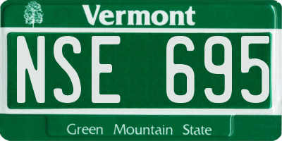 VT license plate NSE695