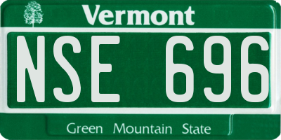 VT license plate NSE696