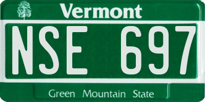 VT license plate NSE697