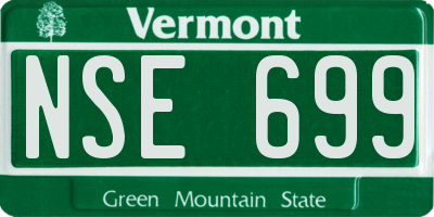 VT license plate NSE699